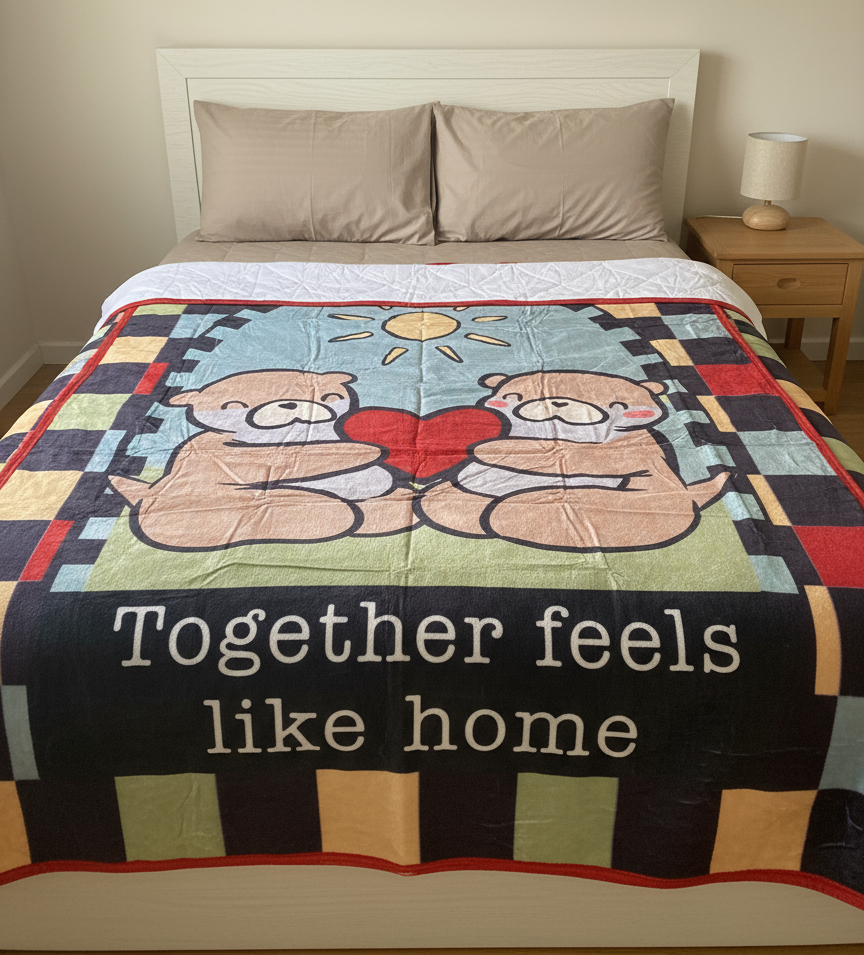 Together Feels Like Home Couple Blanket – Limited edition 2026 Cozy Fleece Throw by Ottie & Otter