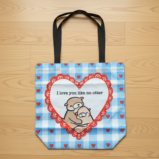 I Love You Like No Otter Tote Bag – Ottie & Otter Cute Everyday Bag