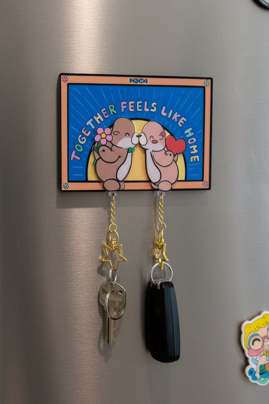 “Together Feels Like Home” Wall Key Holder (Magnetic)