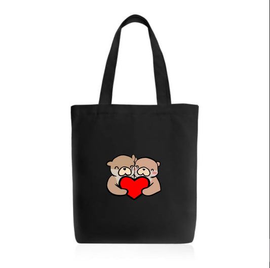 Ottie and Otter Love Heart Tote Bag