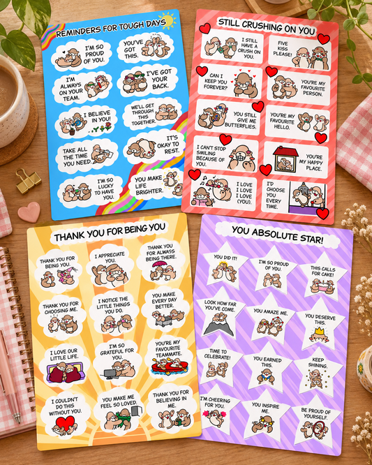 "Reminders For Tough Days" Sticker Sheet | Ottie & Otter