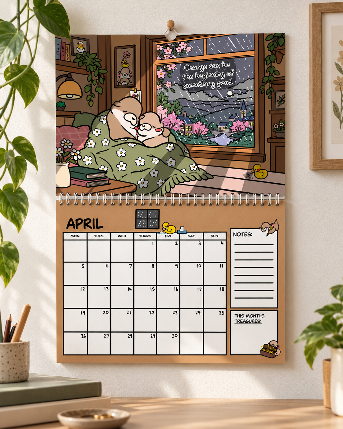 Ottie & Otter 2027 Affirmation Calendar, Be Soft in a Hard World
