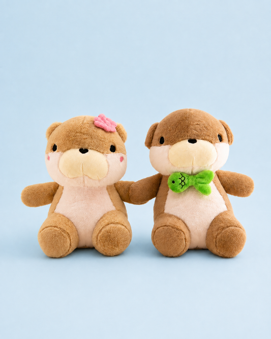 Ottie & Otter Plushie Pair | Soft Collectible Character Plush Set
