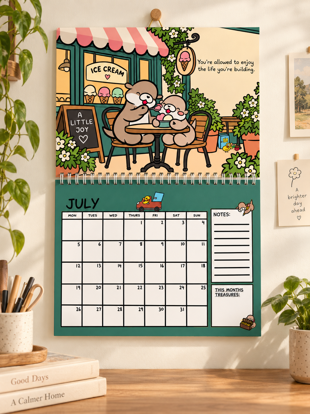 Ottie & Otter 2027 Affirmation Calendar, Be Soft in a Hard World
