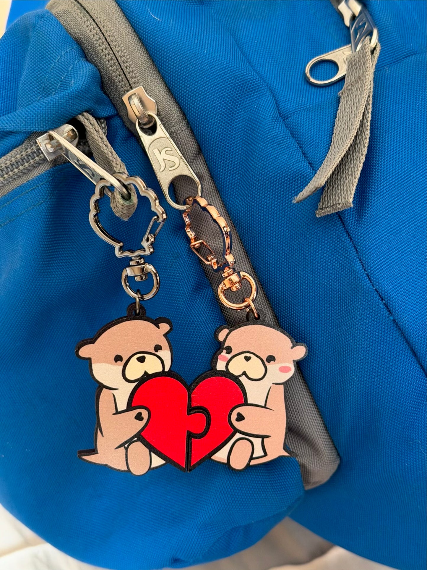 “Ottie & Otter Puzzle Piece Keychains” – Matching Couple Keychains