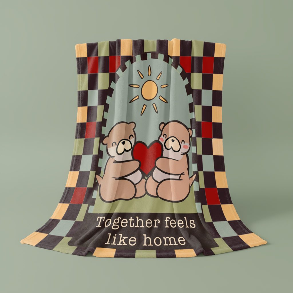 Together Feels Like Home Couple Blanket – Limited edition 2026 Cozy Fleece Throw by Ottie & Otter