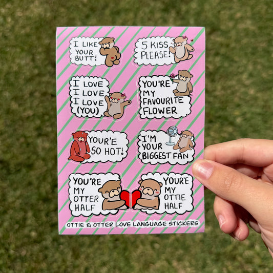Ottie & Otter Love Language Stickers