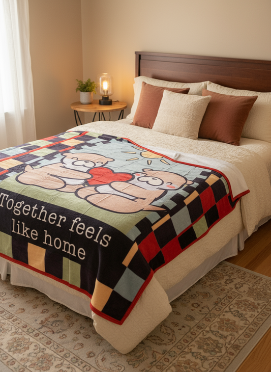 Together Feels Like Home Couple Blanket – Limited edition 2026 Cozy Fleece Throw by Ottie & Otter
