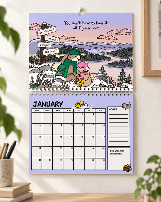 Ottie & Otter 2027 Affirmation Calendar, Be Soft in a Hard World