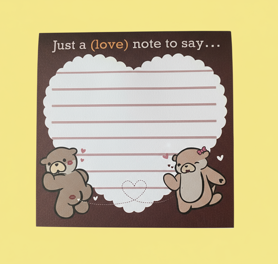 Ottie & Otter “Love Note” Sticky Notes (Set of 3) 💌