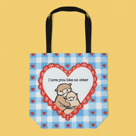 I Love You Like No Otter Tote Bag – Ottie & Otter Cute Everyday Bag