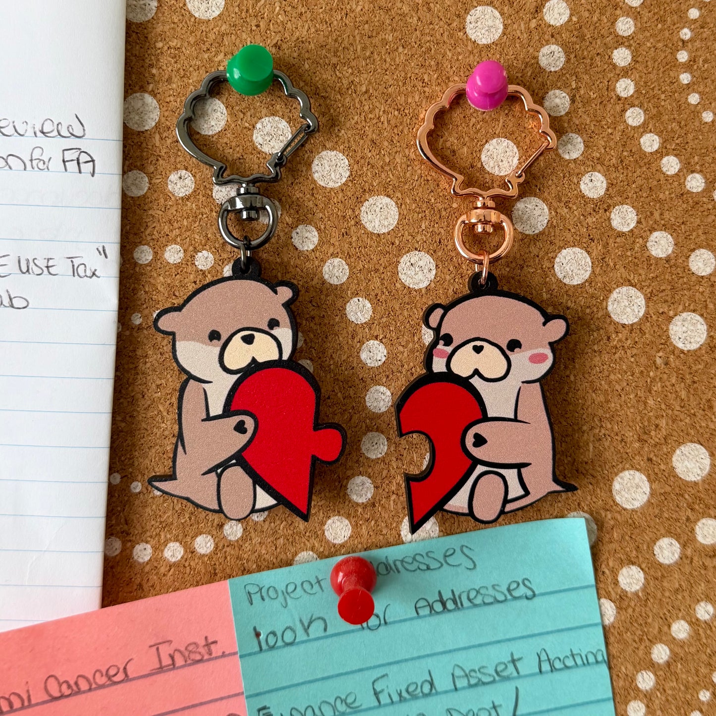 “Ottie & Otter Puzzle Piece Keychains” – Matching Couple Keychains