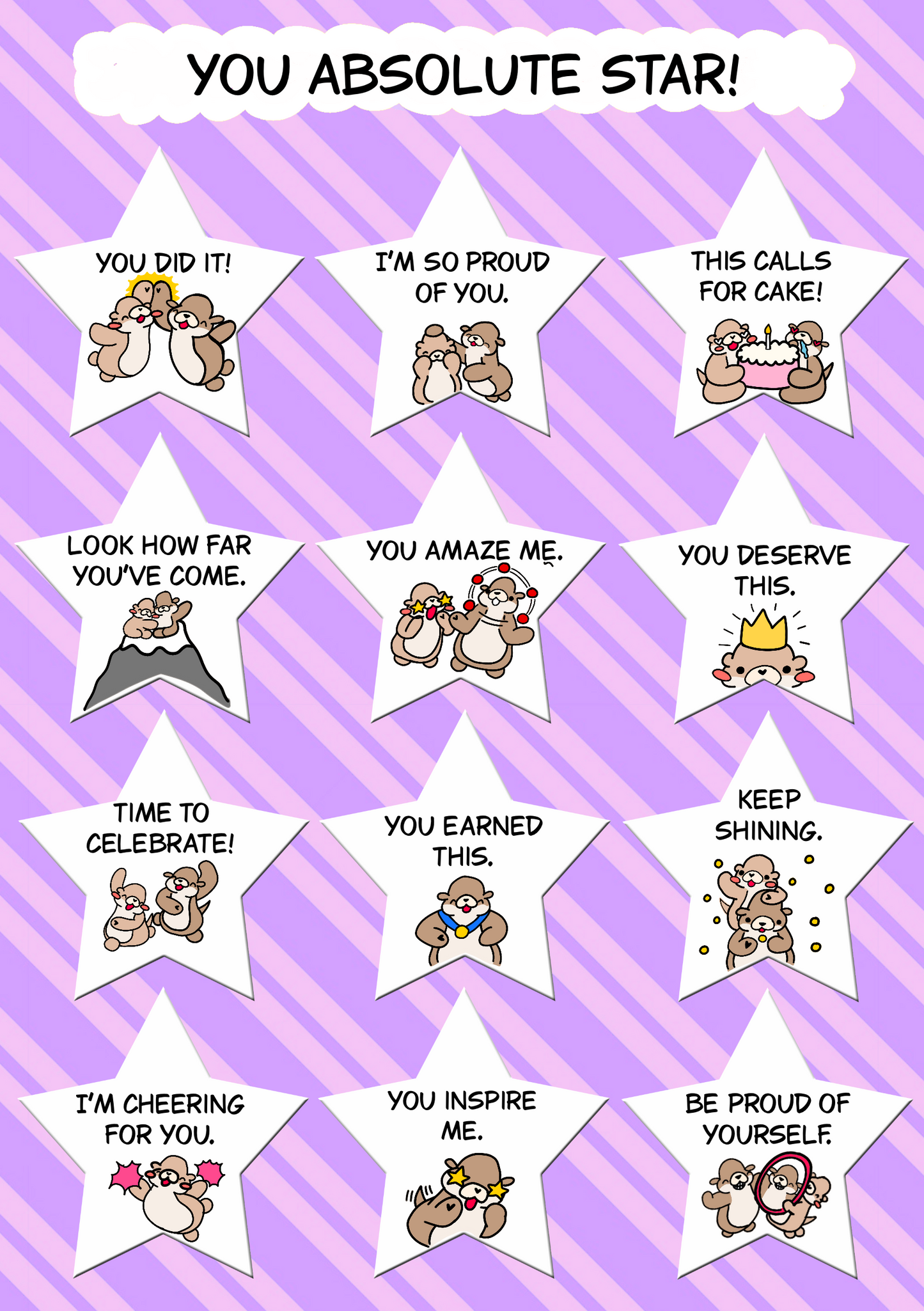 Ottie & Otter Love Language Sticker Sheet
