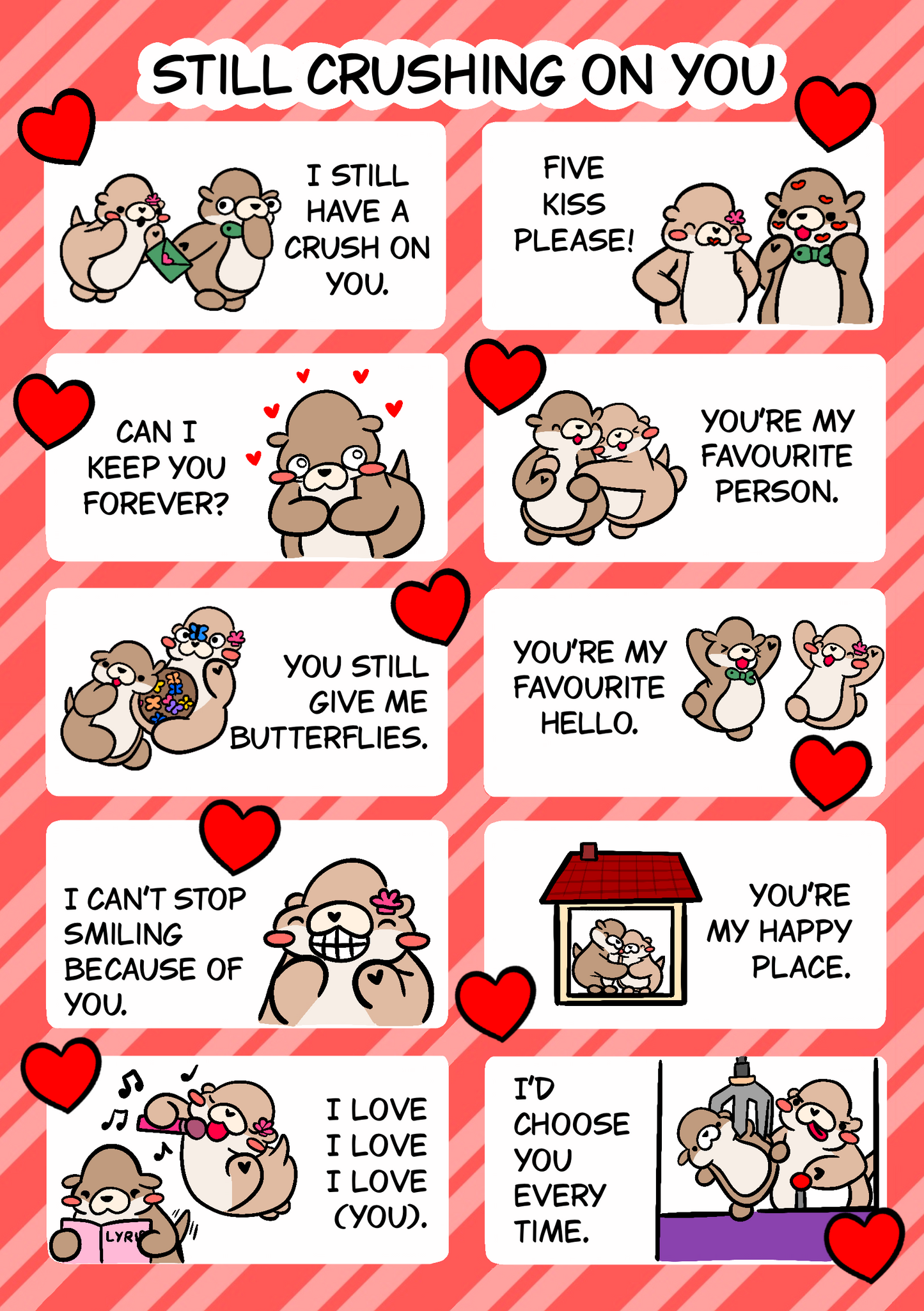 Ottie & Otter Love Language Sticker Sheet