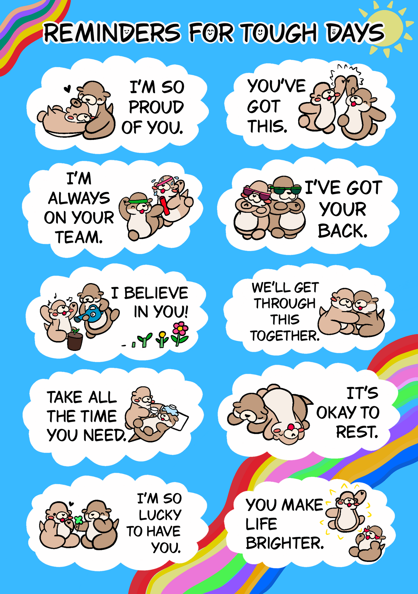 Ottie & Otter Love Language Sticker Sheet