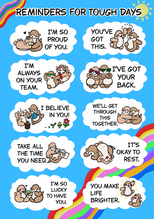 Ottie & Otter Love Language Sticker Sheet
