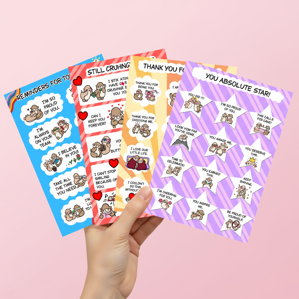 Ottie & Otter Love Language Sticker Sheet