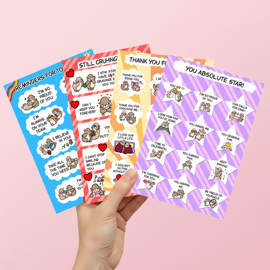 Ottie & Otter Love Language Sticker Sheet