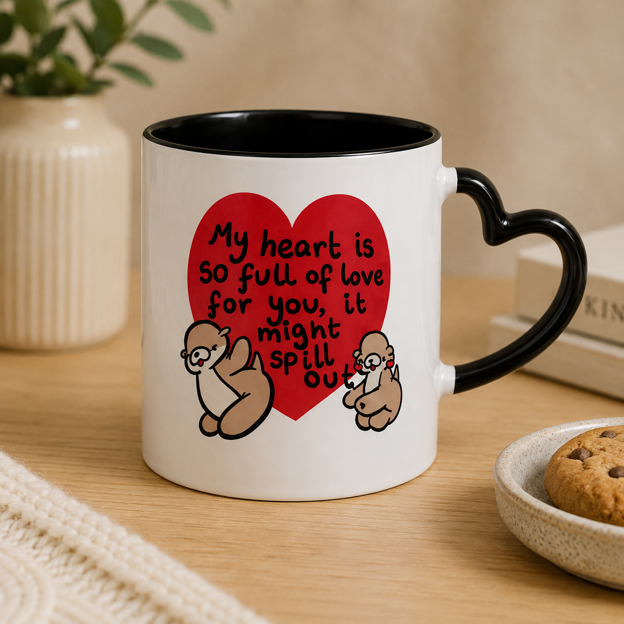 My Heart Is Full of Love Otter Heart Mug | Ottie & Otter